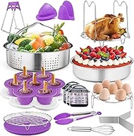 TeamFar Pressure Cooker Accessories, 17 Pieces 8 / 6qt Instant Air Fryer Crock Pot Accessories, Healthy &amp; Toxic Free, Multi-use &amp; Functional, Dishwasher Safe &amp; Easy Clean