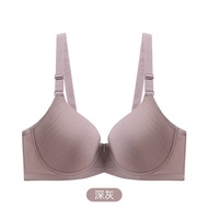 ALYA DALAMI Bra D Cup Berwayar Seamless Wanita Thin Cup Adjustable Strap Cangkuk 4 Baris Saiz 36D-46