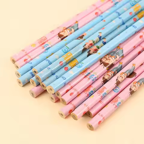 6Pcs High-quality Stationery HB Pencil Kid Gift Cartoon Writing Pencil Smooth Writing Sketch Pencil 
