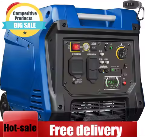 Home Backup-5000 Peak Watt Super Quiet Portable Inverter Generator, Remote Electric Start With Auto 