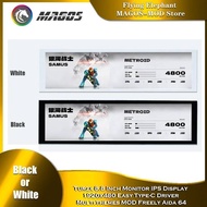 Turzx 8.8 Inch Monitor IPS Display 1920x480 Easy Type-C Driver Multi-themes MOD Freely Aida 64
