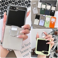 Ultra Thin Ring Holder Case Casing Samsung Galaxy Z Flip 6 Z Flip 5 Flip 4 Flip 3 Skin Friendly Shoc