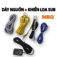 Bộ Dây Giắc Nguồn MBQ + Remote Khiển Âm Lượng Cho Loa Sub MBQ 800E 800DR MBQ AW-10E MBQ 10DR