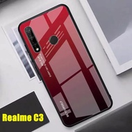 [ส่งจากไทย] Case Realme C3 เคสเรียวมีC3 เคสกระจกสองสี เคสกันกระแทก เคส Realme c3 ขอบนิ่ม เคสกระจกไล่