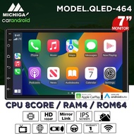 MICHIGA รุ่น QLED-464 RAM 4GB ROM 64GB 🔹สินค้าเข้าใหม่ จอ Android 7นิ้ว ตัวเเรง ด้วยCPU 8 core 2.0 GHz เเละฟังค์ชั่นที่รองรับ AppleCarplay / AndroidAuto ✅สเปคเครื่อง  - Android ver.12  - CPU 8 core 2.0 GHz - Ram 4GB / Rom 64GB - AppleCarplay / AndroidAut