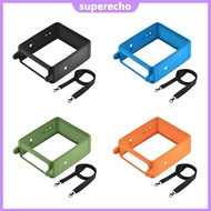 Waterproof Anti-fall Speaker Case Adjustable Strap Soft Silicone Protective Cover Shockproof Dustpro