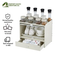 Comfort Haven Furniture Co. Kitchen Spice Rack Multifunctional Dish Drainer Rack 2-4 Layer (27-54cm)