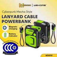 [CCC CERTIFIED] WEKOME Power bank Wireless Magnetic 10000mAh Fast Charging With Cable AC Plug MDWP89