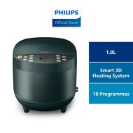 PHILIPS Digital Rice Cooker 3000 Series 1.8L - HD4518/62 18 programmes Smart 3D heating system 6-layer Alloy inner pot with Maifanshi coating