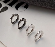 goodgift_station - Hoop  925 sterling silver earrings  ต่างหูเงินแท้ ห่วงกลมแแบบล็อค