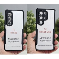 IPACKY Transparent Case ITEL S25 ULTRA S25 Softcase Side Black-Black Crack Armor Airbag Anti Fall Tr