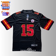 NFL American Football Jersey Rugby Kansas City Chiefs Patrick Mahomes #15 Red Embroidery Jersey Plus