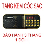 (CHARGER INCLUDED) radio speaker, sutra speaker, mp3 speaker, compact CRAVEN CR-25A French speaker, 