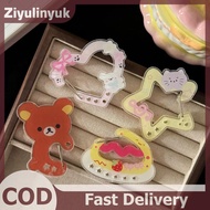 ziyulinyuk Cartoon Little Bear Star Cake Carabiner Mountaineering Buckle Porous Acrylic Buckle Keych