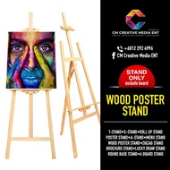 WOOD POSTER STAND (Pine Wood Easel Stand)