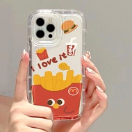 🔥Samsung Case🔥เบอร์เกอร์การ์ตูน ซิลิโคนนิ่ม ใส เคสโทรศัพท์มือถือ For Samsung A04E A14 A13 A11 A10S A52S A52 A02 A12 A71 A21S A30S A50 A20 A22 A32 A33 A34 A53 A54 S22 S20 S21 S23 Ultra Plus SE กันกระแทก ใส เคส