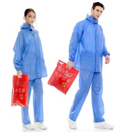 JAS HUJAN PREMIUM Jas hujan VND Jas Hujan Stelan Karet PVC AK 33 - BLUE