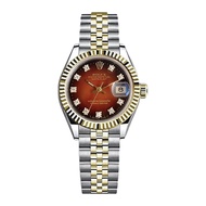 Rolex Rolex Women's Watch Log 69173 Mechanical Watch Gold Back with Gradient Red Dial Watch Ladies