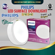 PHILIPS Meson LED Surface Downlight 59472 59474 7" 9" 17w 24w LED Surface Lampu Philips Surface Moun