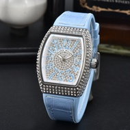 Franck Muller New Product Ladies'Series Ladies Quartz Movement Fashion Watch with Diamond Dial Rubber Bracelet