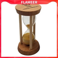 [FlameerMY] SiaBiced 10 Min Wooden Yellow Sand Timer Hourglass for Kid Reading Game Playing Timer