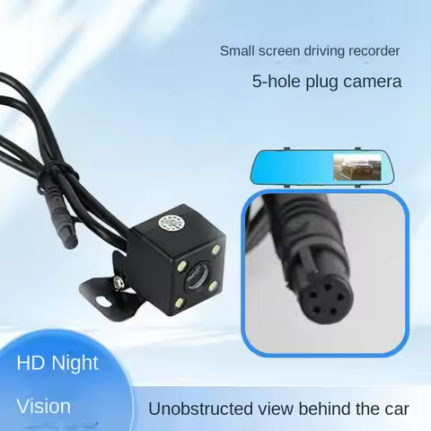 5 Pin HD Color Image Video Camera Wide Angle Reverse Video Camera Night Vision Video Rear View Camer