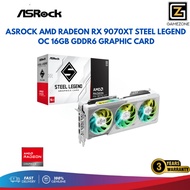 ASROCK AMD RADEON RX 9070 XT STEEL LEGEND 16GB GDDR6 GRAPHIC CARD