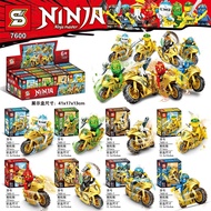 Toy Shop~~ SY7600 Phantom Golden Ninja Motorcycle Zankai Gerald Master Wu Building Block Set~A Set O