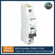 32AMPERE MCB SCHNEIDER ELECTRIC ACTI9 iC60N 1P 32A 6kA/10kA KURVA C A9F74132