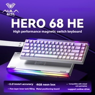 AULA HERO 68HE Magnetic Axis Keyboard Wired Gaming Mechanical Keyboard RGB lighting