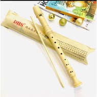 Student flute, DHS 8-hole Recorder vertical flute with carrying bag and cleaning stick