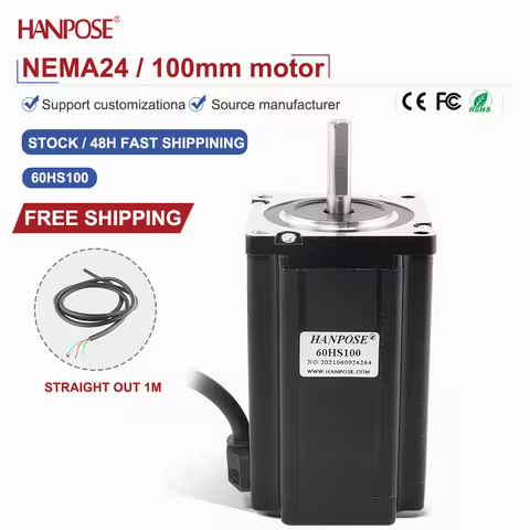 NEMA24 60HS100 stepper motor 3.5N.m 4.0A two-phase four wire 3D printing accessories motor manufactu