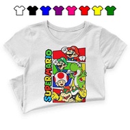 Super Mario Bros Tshirt Kemeja Corak Baju Unisex Cotton Gift Kanak Boy Girl Cloth Viral Fashion Top