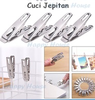 STAINLESS LOGAM - SERBA GUNA - JEPITAN BAJU/ NOTA/ KERTAS/ FOTO/ SNACK GANTUNGAN CELANA JEPIT BUAYA