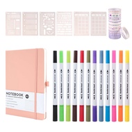 Dotted Journal KitA5 Hardcover Dotted Journal Notebook Numbered PagesDotted Journaling Kit for Begin