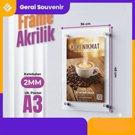 A3 Acrylic Photo Frame Poster Frame Wall Table Display Transparent Acrylic Menu Display