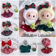 4.0 10CM Mini Labubu Doll Clothes Christmas Dress Plush V4 LABUBU Doll Accessories