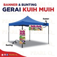 Banner Gerai Makanan Kuih Muih Bunting Nasi Lemak Teh Ais Gerai Kuih Nasi Campur Air Balang Burger P