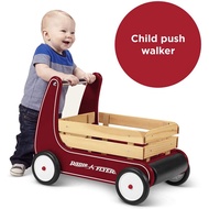Radio Flyer Classic Walker Wooden Wagon Sit to Stand Wood Walker Shopping Cart First