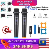 BOMGE Wireless Microphone system 2 Handheld Microphone DVD PC Mic System + Receiver KTV TV Karaoke