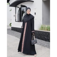Abaya Gamis Maxi Dress Arab Saudi Abaya hitam polos Bordir Zephy Turki Umroh Dubai Turkey India terbaruh