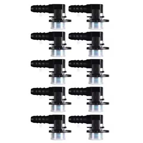 10Pcs Car Water Pipe Connector ID12-ID6-90 Degree L Type Fuel Pipe Quick Connector Fuel Pipe Connect