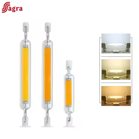 R7S LED 78mm J78 118mm J118 Light Bulb 5W 10W 20W COB Glass Lampada R7s Tube AC 110V 220V Energy Sav
