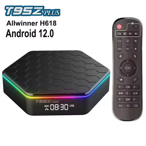 T95Z PLUS Android 12 TV Box Allwinner H618 2.4G 5G Wifi6 8K Decoding 16G 32G 64G