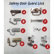 Home Safety Security Door Guard Lock Buckle Hold Lock Hotel Door Penahan Tahan Pintu Rumah / Kunci S