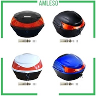 [Amleso] Motorcycle Trunk, Motorcycle Tail Storage Box, Electric Trunk for