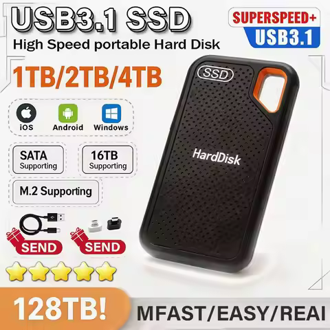 High speed solid state drive 2TB 4TB large capacity portable storage Type-C interface original genui