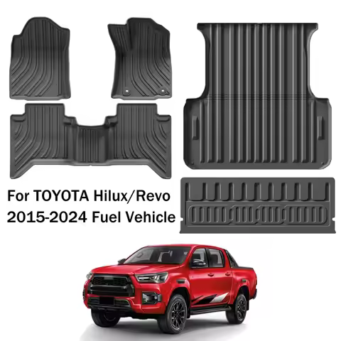 For Toyota Hilux Revo 2015 - 2024 Right Rudder TPE 3D Floor Mat Trunk Mat RHD Japan Australia New Ze