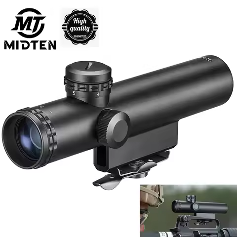 MIDTEN M4 M16 Rifle Scope HD 4x20 Sight Grunt 4x20mm Duplex Reticle w/ See through BDC Turret Mil-Do
