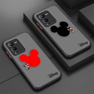 Matte Phone Case Skin Feeling Mickey Mouse Logo Disney For Vivo S1 S5 S6 S9 S9E T1 Z1 Z6 V11I V5 V23E V20SE X21UD X70 X60 PRO PLUS 5G Y91 Y93 Y91C IQOO5 IQOO7 IQOO NEO3  NEO5